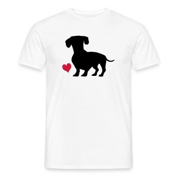 Dackel - T-shirt homme - blanc - Devant - AI Model Male 178 dark (178cm)