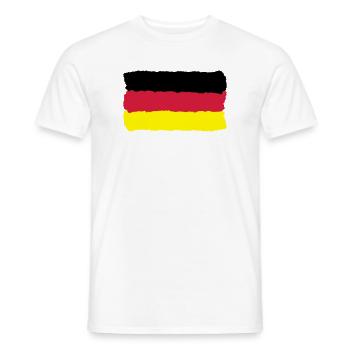 or rouge noir Allemagne flag Allemagne - T-shirt homme - blanc - Devant - AI Model Male 178 dark (178cm)