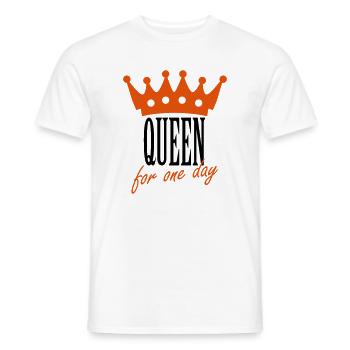 Reine pour un jour - T-shirt homme - blanc - Devant - AI Model Male 178 dark (178cm)