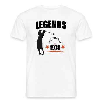 1978 - Männer T-Shirt - Weiß - Vorne - AI Model Male 178 dark (178cm)