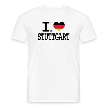 ich liebe stuttgart - Männer T-Shirt - Weiß - Vorne - AI Model Male 178 dark (178cm)