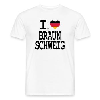 J'aime Brunswick - T-shirt homme - blanc - Devant - AI Model Male 178 dark (178cm)