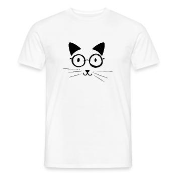 Chat chat cadeau - T-shirt homme - blanc - Devant - AI Model Male 178 dark (178cm)