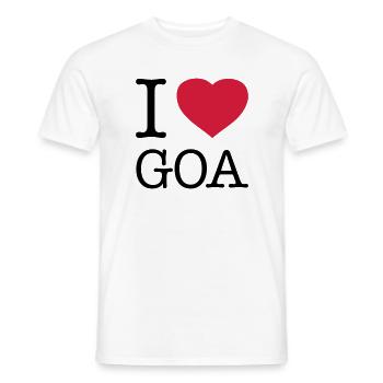 J’AIME GOA Inde - T-shirt homme - blanc - Devant - AI Model Male 178 dark (178cm)
