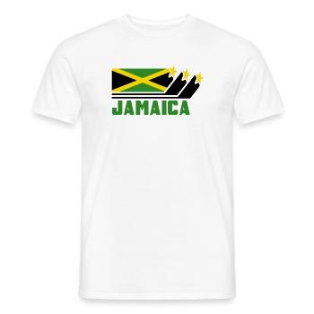 Jamaïque / Cadeau / Caraïbes / Reggae / Kingston - T-shirt homme - blanc - Devant - AI Model Male 178 dark (178cm)