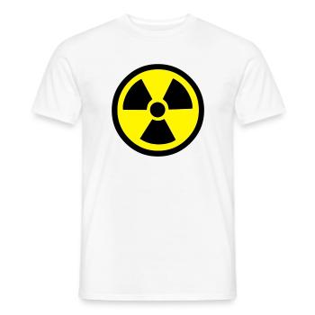 Radiation Warning - Men's T-Shirt - white - Front - AI Model Male 178 dark (178cm)