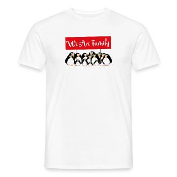 Penguin family - We are family - Men's T-Shirt - white - Front - AI Model Male 178 dark (178cm)
