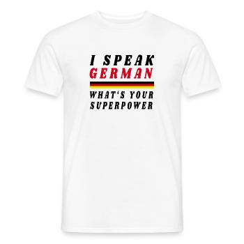 I speak German Germany Patriot - Men's T-Shirt - white - Front - AI Model Male 178 dark (178cm)