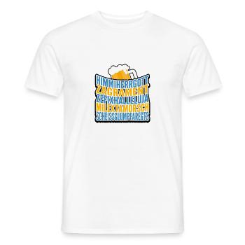 Wiesn Tracht Volksfest saufen Maß Bier - Männer T-Shirt - Weiß - Vorne - AI Model Male 178 dark (178cm)
