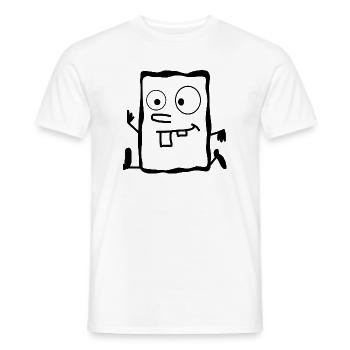 Crazy drawing - T-shirt herr - vit - Fram - AI Model Male 178 dark (178cm)