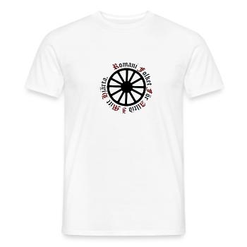 LennywheelRomaniFolketiblack - Männer T-Shirt - Weiß - Vorne - AI Model Male 178 dark (178cm)