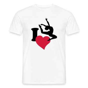 I love to dance - Men's T-Shirt - white - Front - AI Model Male 178 dark (178cm)