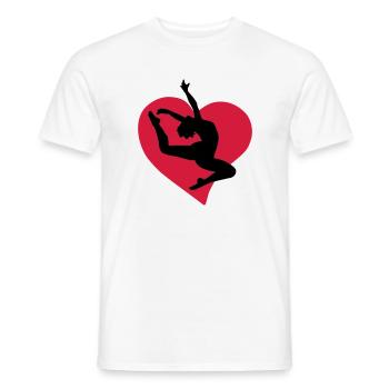 Dance heart - Men's T-Shirt - white - Front - AI Model Male 178 dark (178cm)