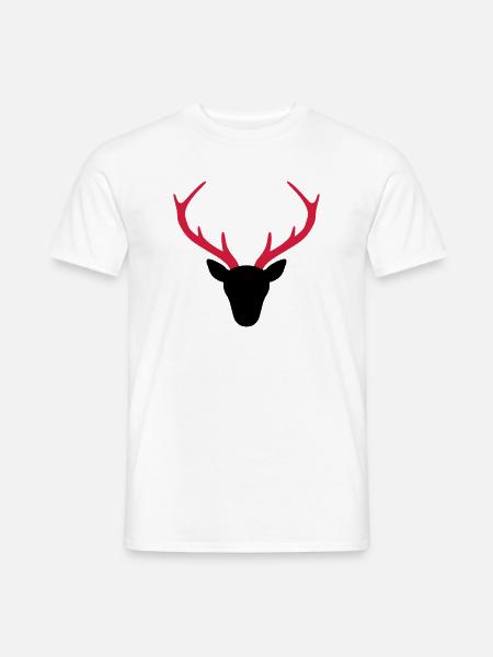 Deer antler hunter gift - Men's T-Shirt - white