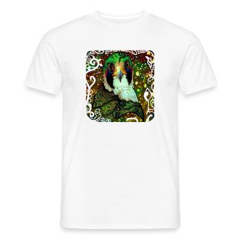 Falke - Männer T-Shirt - Weiß - Vorne - AI Model Male 178 dark (178cm)
