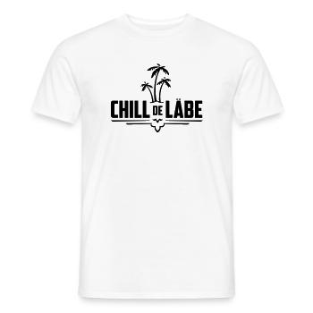 Chill de Läbe, Chill dein Leben | Schweizerdeutsch - Männer T-Shirt - Weiß - Vorne - AI Model Male 178 dark (178cm)