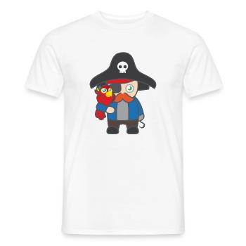 Motif pour enfants Shirtmotiv Pirate chemise pirate avec ara - T-shirt homme - blanc - Devant - AI Model Male 178 dark (178cm)