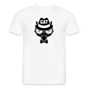 Katze Kätzchen Miau Hauskatze Katzenauge Katzendam - Männer T-Shirt - Weiß - Vorne - AI Model Male 178 dark (178cm)