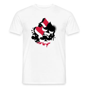 Quatre cartes à jouer symboles le Carreau , le - T-shirt homme - blanc - Devant - AI Model Male 178 dark (178cm)