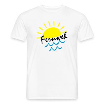 Sunrise Ocean – Sonne & Wellen Icon - Männer T-Shirt - Weiß - Vorne - AI Model Male 178 dark (178cm)