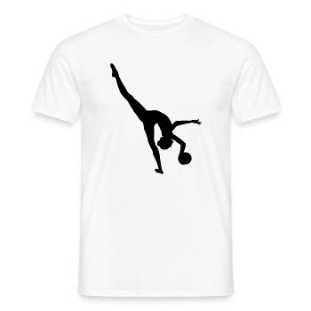 Rhythmic gymnastics - Men's T-Shirt - white - Front - AI Model Male 178 dark (178cm)