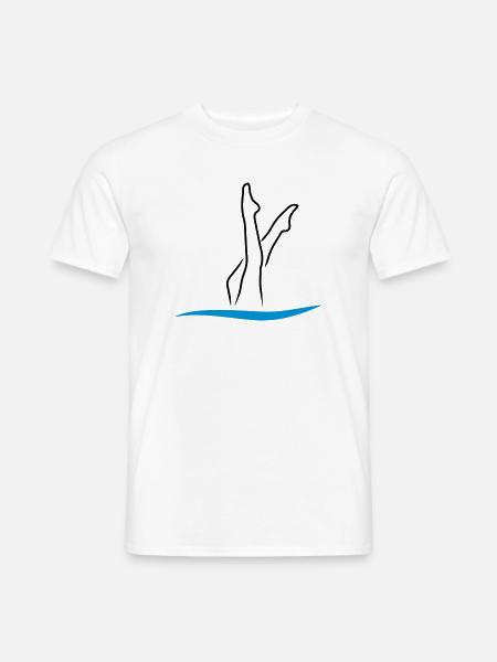 Synchronschwimmen - Männer T-Shirt - Weiß