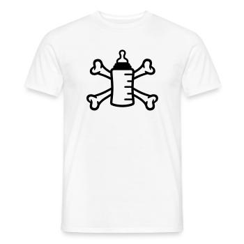 Babyflasche Pirat | Lustiges Geschenk für Kinde - Männer T-Shirt - Weiß - Vorne - AI Model Male 178 dark (178cm)