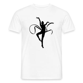 Rhythmic gymnastics - Men's T-Shirt - white - Front - AI Model Male 178 dark (178cm)