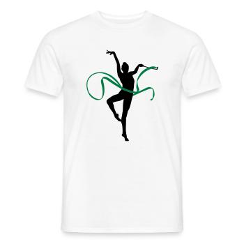 Rhythmic gymnastics - Men's T-Shirt - white - Front - AI Model Male 178 dark (178cm)