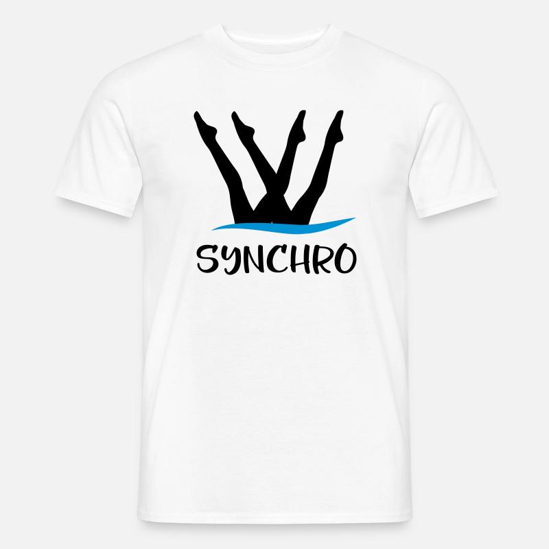 Nage synchrone - T-shirt homme - blanc