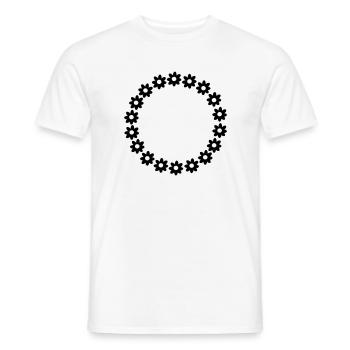 Circle of flowers - Men's T-Shirt - white - Front - AI Model Male 178 dark (178cm)