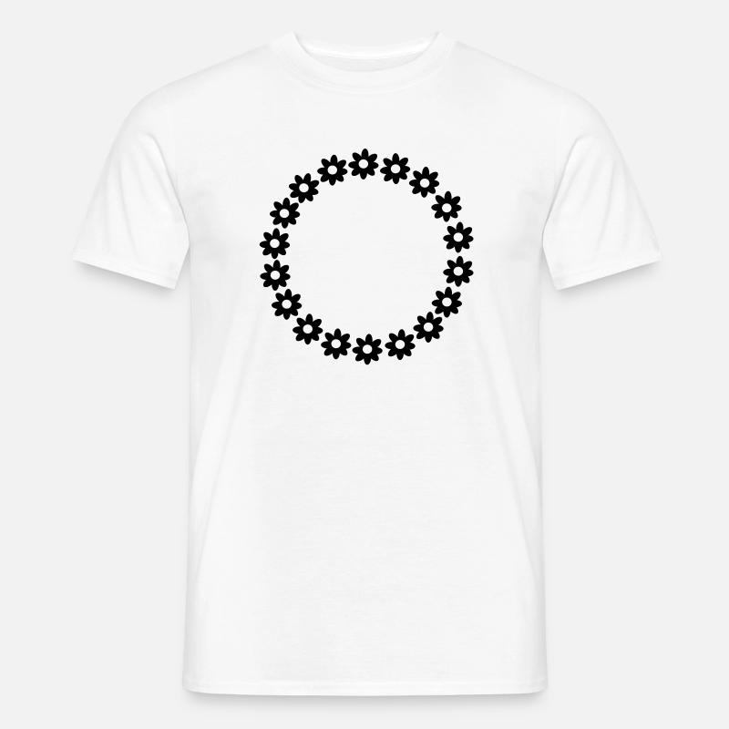 Blume Kreis - Männer T-Shirt - Weiß