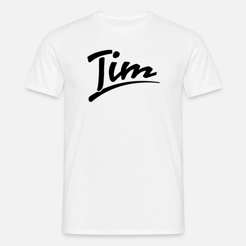 Tim - Männer T-Shirt - Weiß