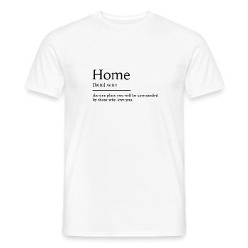 Accueil à la maison - T-shirt homme - blanc - Devant - AI Model Male 178 dark (178cm)