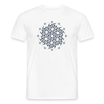Antahkarana, géométrie sacrée - T-shirt homme - blanc - Devant - AI Model Male 178 dark (178cm)