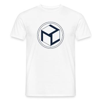 Symbole antahkarana, géométrie sacrée - T-shirt homme - blanc - Devant - AI Model Male 178 dark (178cm)