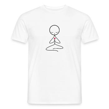 meditation - Men's T-Shirt - white - Front - AI Model Male 178 dark (178cm)