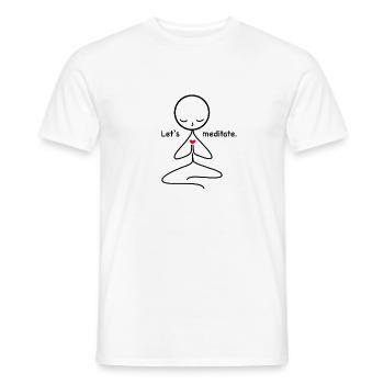 Meditation - Männer T-Shirt - Weiß - Vorne - AI Model Male 178 dark (178cm)