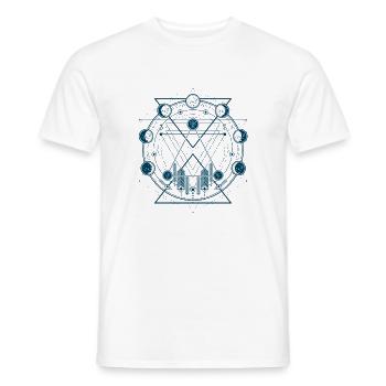 géométrie - T-shirt homme - blanc - Devant - AI Model Male 178 dark (178cm)