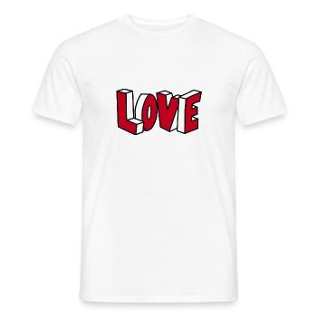 Amour amour - T-shirt homme - blanc - Devant - AI Model Male 178 dark (178cm)