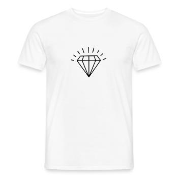 Diamant Brilliant Schmuck Style - Männer T-Shirt - Weiß - Vorne - AI Model Male 178 dark (178cm)