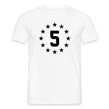 5 ans - T-shirt homme - blanc - Devant - AI Model Male 178 dark (178cm)