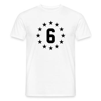 Sechsten Geburtstag - Männer T-Shirt - Weiß - Vorne - AI Model Male 178 dark (178cm)