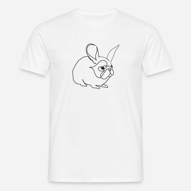 Hase oder Mops - Männer T-Shirt - Weiß