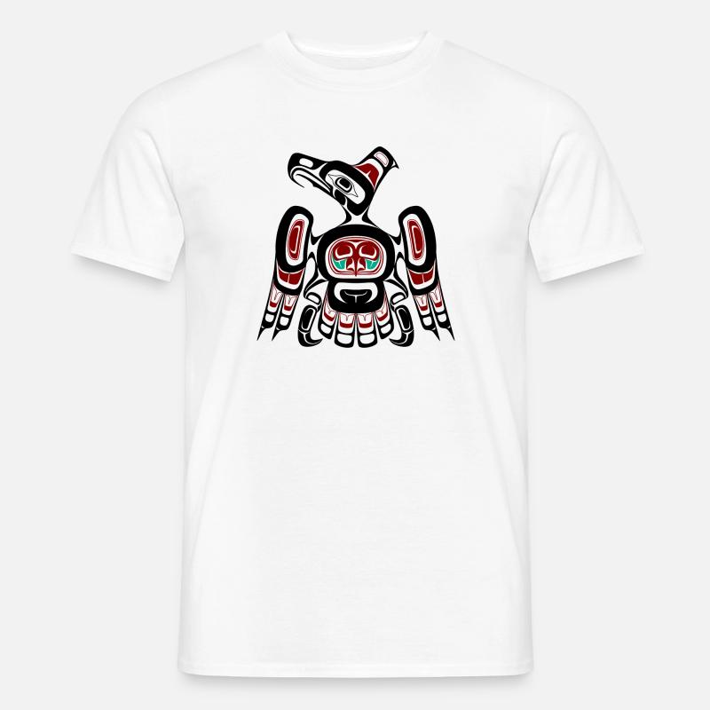 Northwest Pacific coast Kaigani Thunderbird - Männer T-Shirt - Weiß