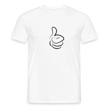 Thumbs up! - Men's T-Shirt - white - Front - AI Model Male 178 dark (178cm)