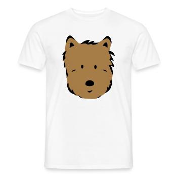 dog - Men's T-Shirt - white - Front - AI Model Male 178 dark (178cm)