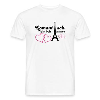 Romantisch Liebe Herz Paris Paar Spruch Geschenk - Männer T-Shirt - Weiß - Vorne - AI Model Male 178 dark (178cm)