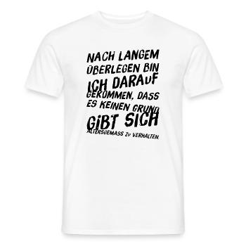 altersgemäß Verhalten - Männer T-Shirt - Weiß - Vorne - AI Model Male 178 dark (178cm)