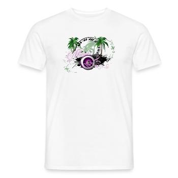 Musik-Lautsprecher mit Palmen - Männer T-Shirt - Weiß - Vorne - AI Model Male 178 dark (178cm)